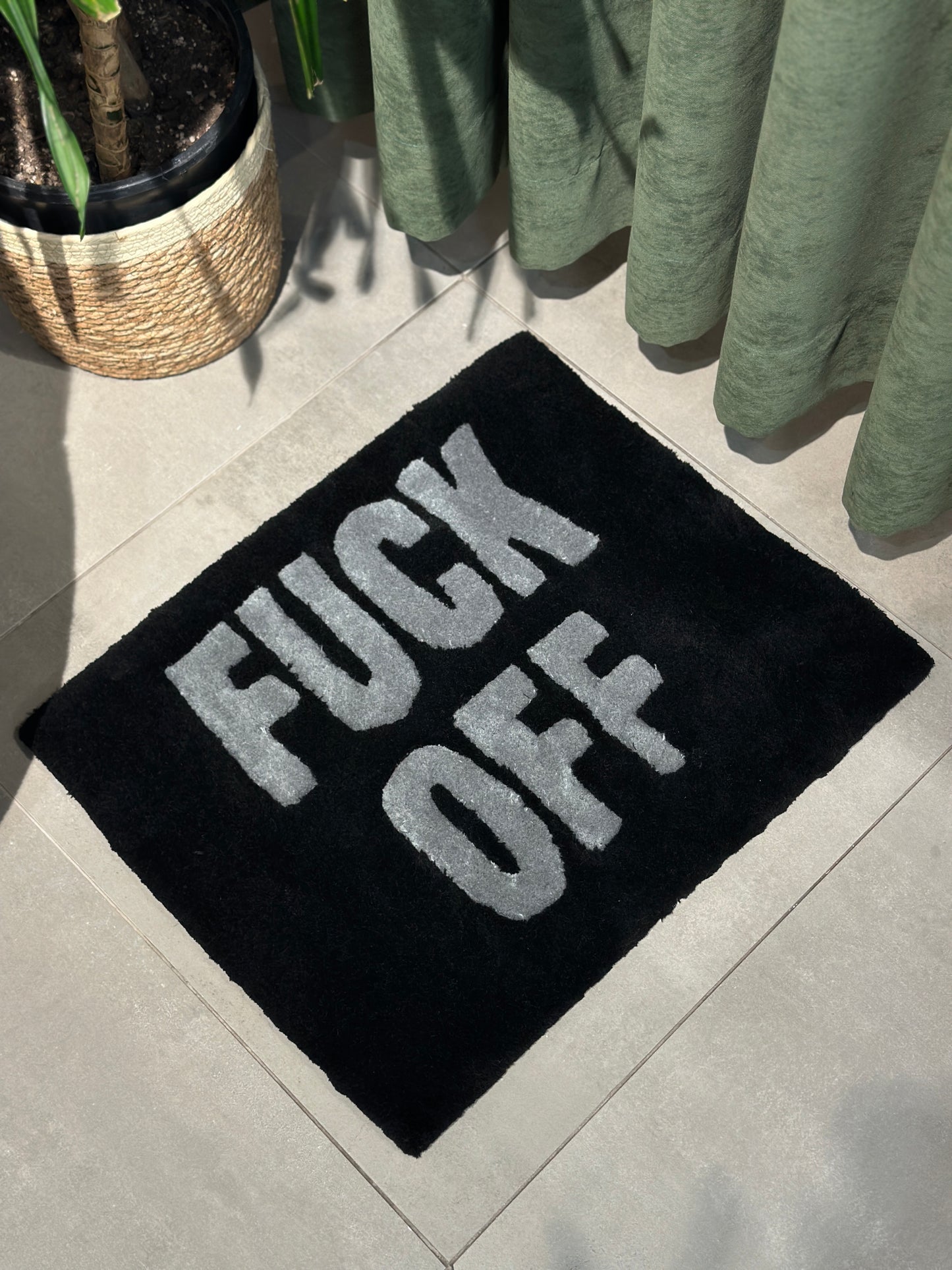 Fuck Off - Tasarım Banyo Halısı