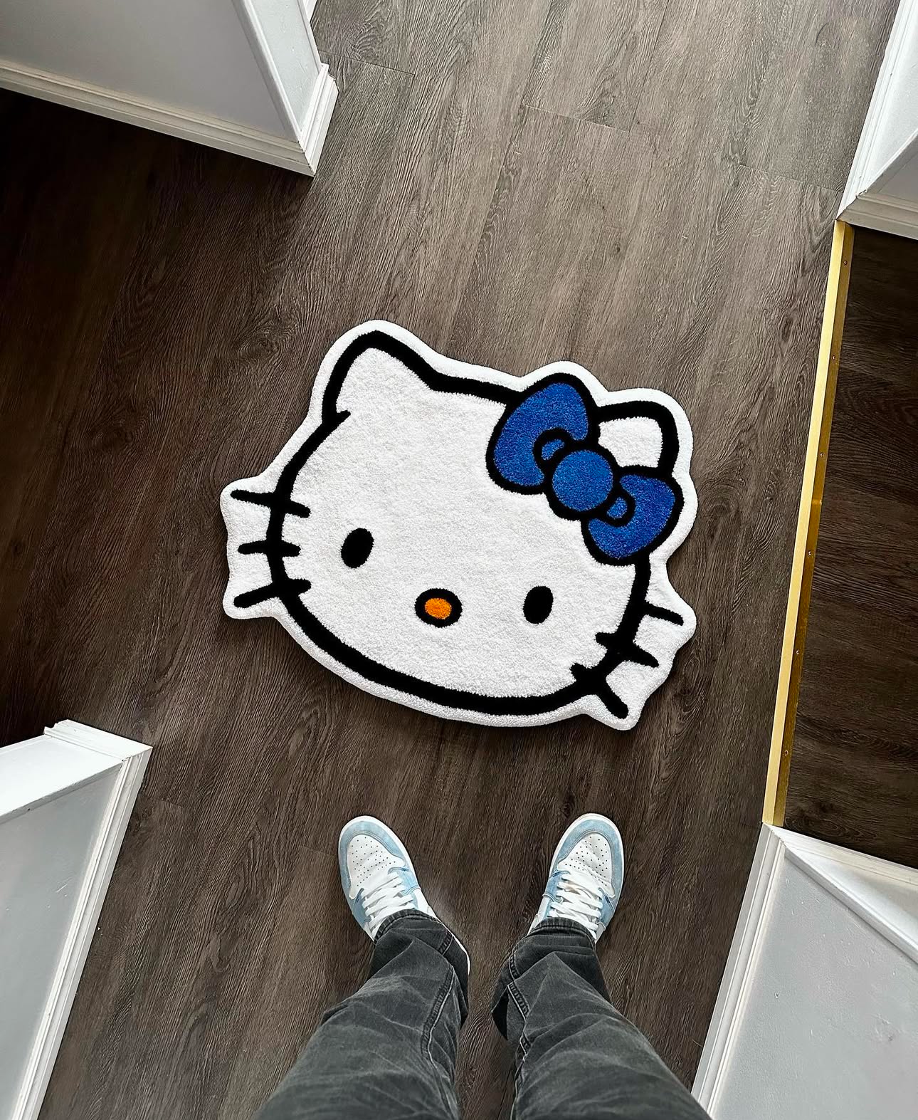 Hello Kitty Blue - Tasarım Yer Halısı