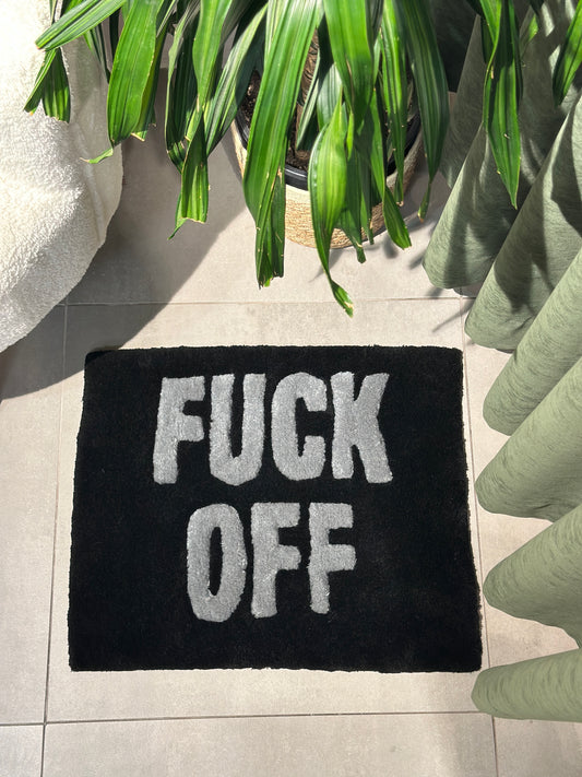 Fuck Off - Tasarım Banyo Halısı