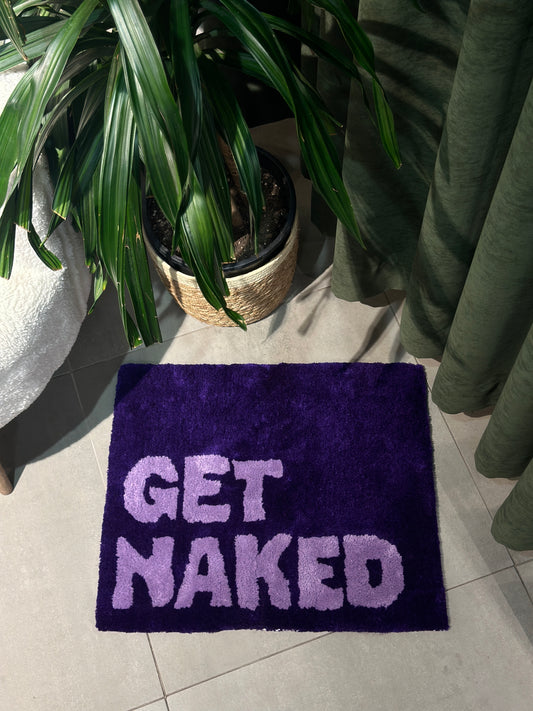 Get Naked Purple - Tasarım Banyo Halısı