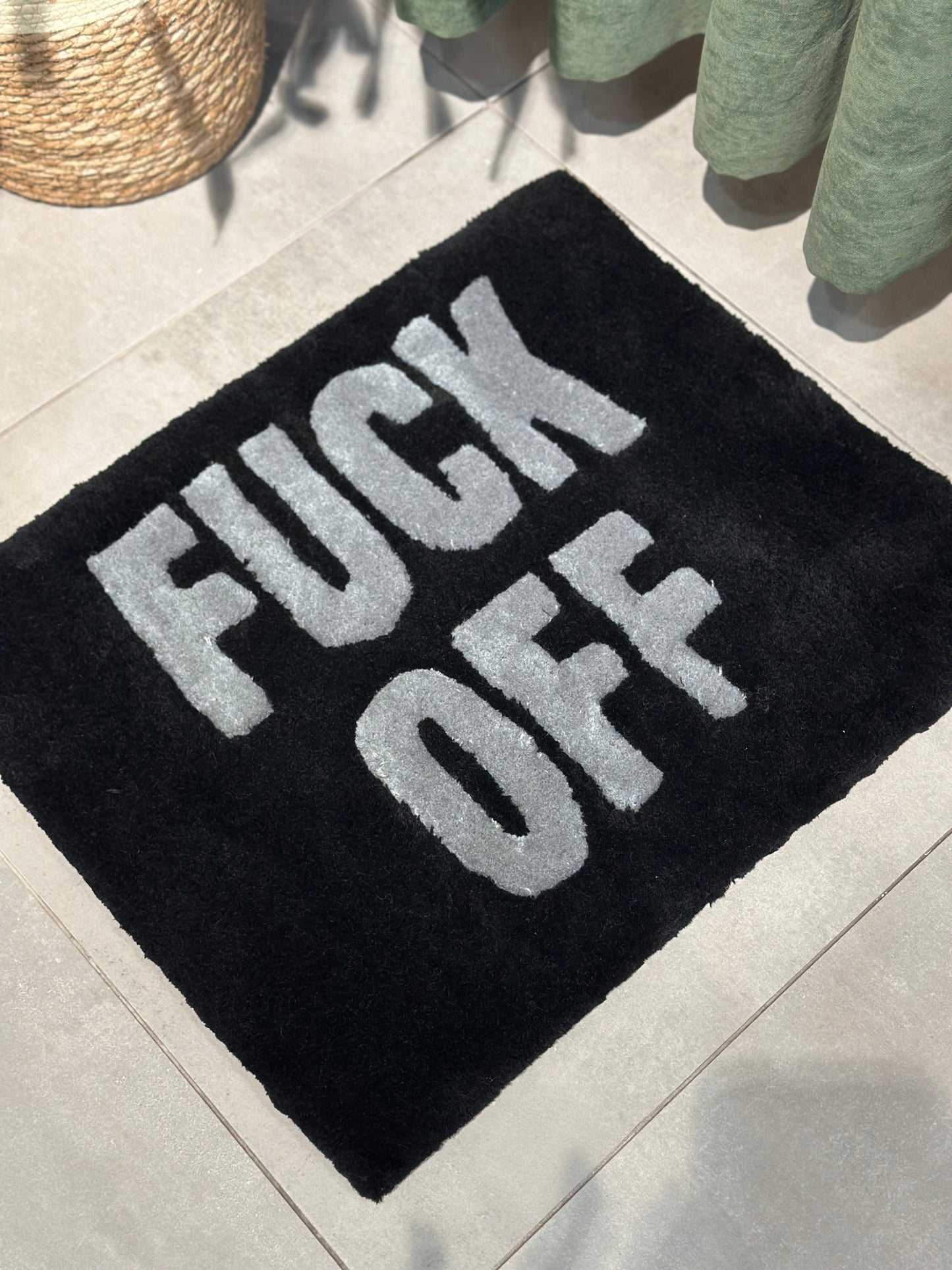 Fuck Off - Tasarım Banyo Halısı