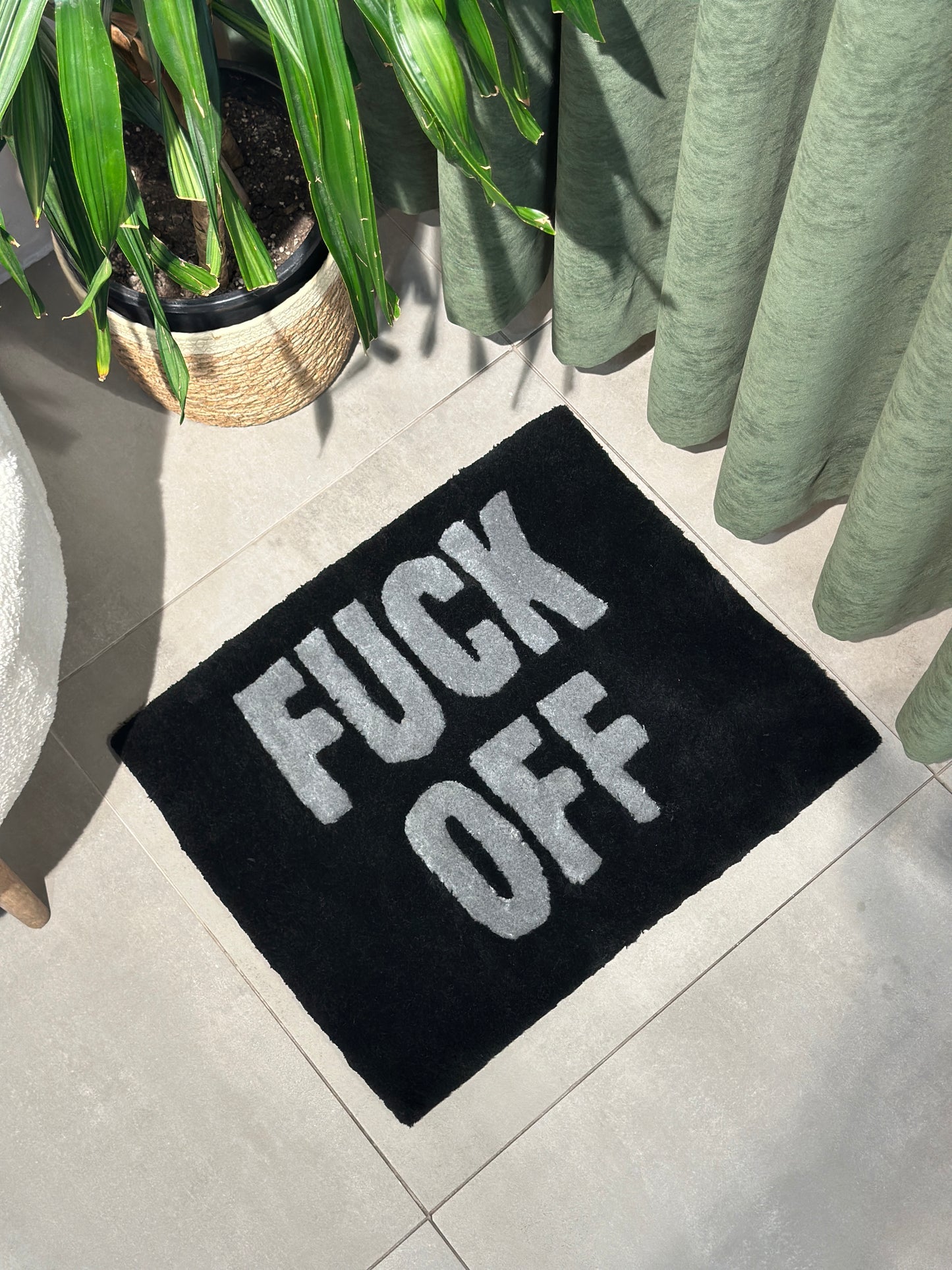 Fuck Off - Tasarım Banyo Halısı