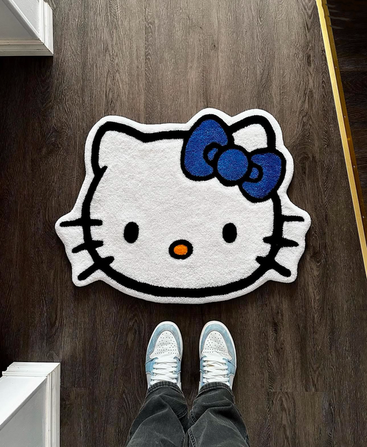 Hello Kitty Blue - Tasarım Yer Halısı